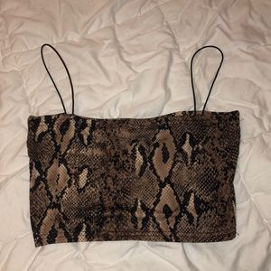 Snake print crop top